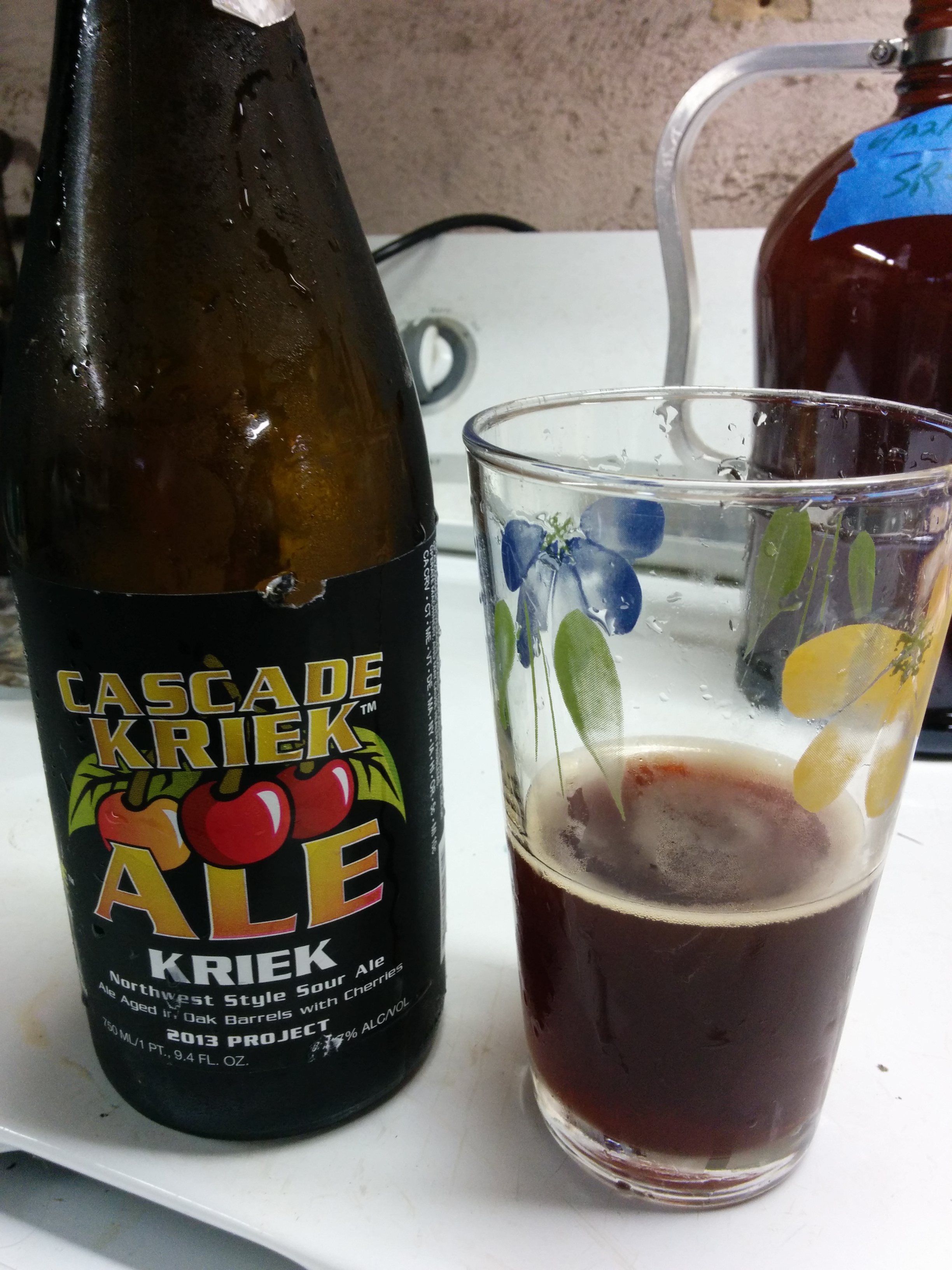 Sampling an American Cherry Kriek.